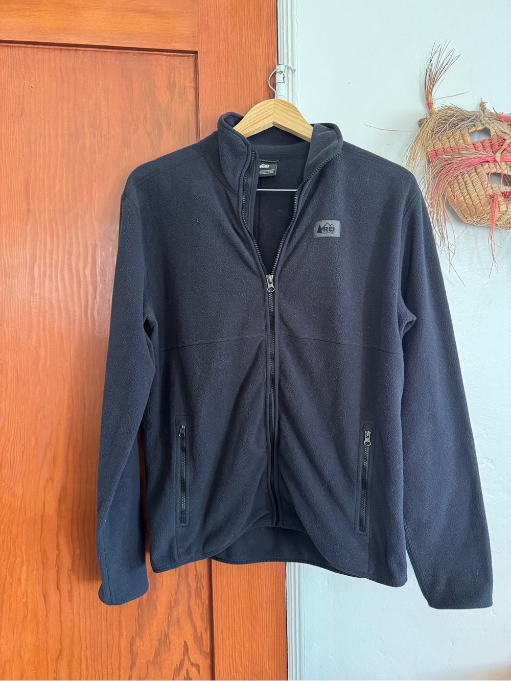 REI Black Lightweight Full-Zip Fleece Jacket
